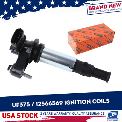 Durable Black 1x UF375 Ignition Coils For Saab 9-3 2.8L V6 2006-2009 12566569