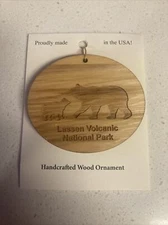 Happy Wood Products Lassen Volcanic National Park Bear Ornament - Made In USA