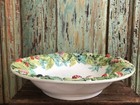 Department 56 15" Handpainted Serving Bowl Raised Berries Leaves Floral - Italy — photo 2