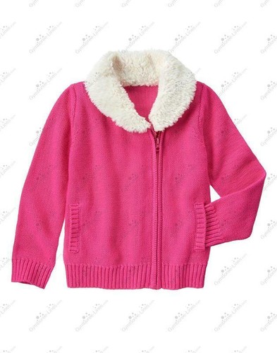 Cardigan nuovo con etichette Gymboree Fair Isle Flurry collo sherpa S M L 5-6 7-8 10-12 ragazze - Foto 2 di 2