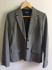 Rafaella Women's Blazer gray/black/purple pattern Size 8 fully lined