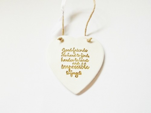 Good Friends Quote Heart Wall Plaque Meaningful Friendship Leaving Thanks Gift - Picture 6 of 6