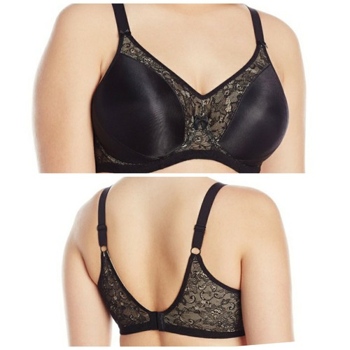 Goddess Bra Black 44DDD No Wire Lined Minimizer Style GD6750