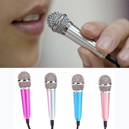 3.5mm Wired Mini Cell Phone Microphone Stereo Mic for Chatting Singing QU - Zdjęcie 9 z 16