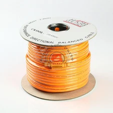 RCA CABLE  HI–END 100 FT SPOOL HI-POWER PERFORMANCE DIRECTIONAL BALANCE ORANGE
