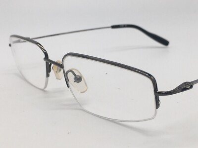 ASTON MARTIN Brille Herren Rechteckig Vintage silber grau 1990er Titan