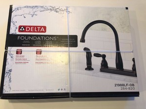 Delta Foundations 2 Handle Kitchen Faucet W Side Sprayer In Oil