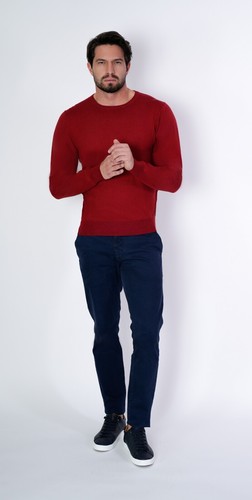 1stAmerican Maglia Primaverile Uomo Maglione Seta e Cotone Pullover Girocollo - Zdjęcie 18 z 30