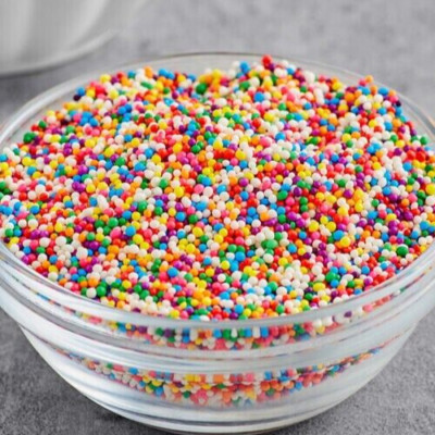 Rainbow Nonpareil Sprinkles (2) 8 oz containers Free Shipping