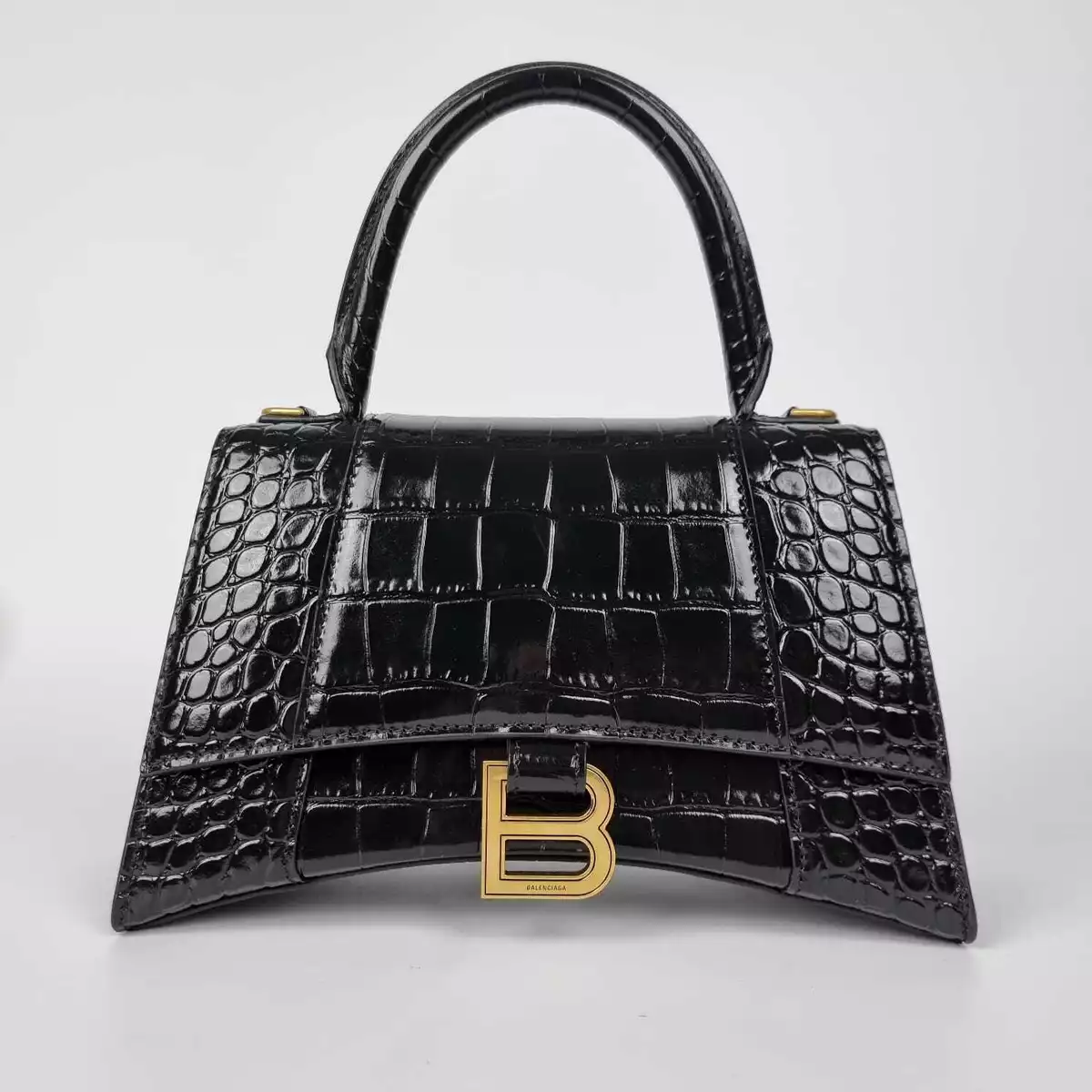 balenciaga hourglass bag crocodile