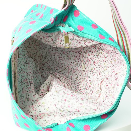 Bolso mensajero de hombro bandolera de lona con lunares dibujos animados - Imagen 28 de 51