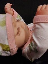 Newborn Baby Doll Preemie Girl. 11" Eyes Closed. Vinyl Silicone with Outfit/Hat