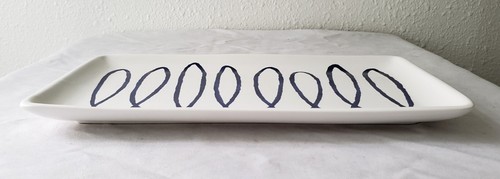 Kate Spade New York 10"x5" Rectangular Charlotte Street Blue Swirl Ceramic Tray - Picture 3 of 4
