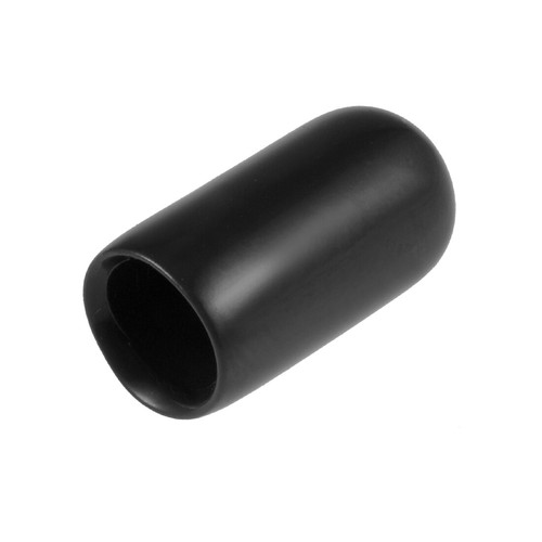 200 pièces 1/4" (6 mm) capuchons de protection fil de protection fil en caoutchouc vinyle noir rond - Photo 1 sur 7