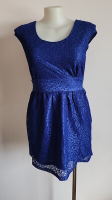 Khoko Ladies Sapphire Blue Lace Sleeveless Dress Size 16 New  Australia