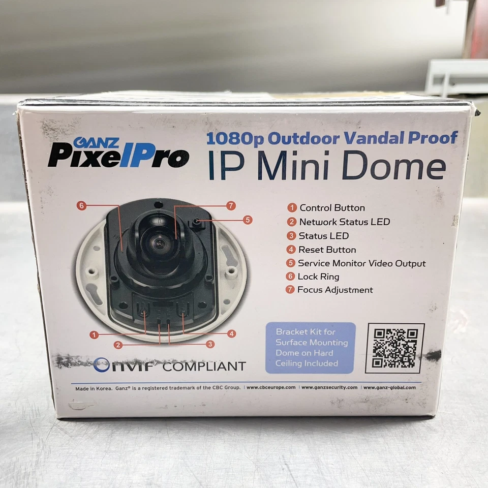 Ganz PixelPro ZN-MD221M 1080p Outdoor Vandal Proof  IP Mini Dome Camera - Image 3 of 4