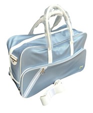 LACOSTE HOLDALL BAG Weekender Bag Vintage M80 Sport Fashion 14 Silver Blue NEW