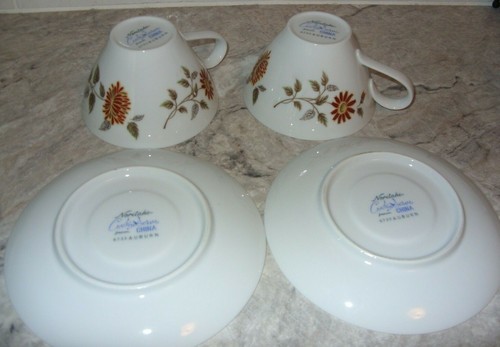 Noritake Auburn 2 Coffee Cups and 2 Saucers Cook n Serve Dinnerware 4 Pieces VGC - Picture 4 of 5