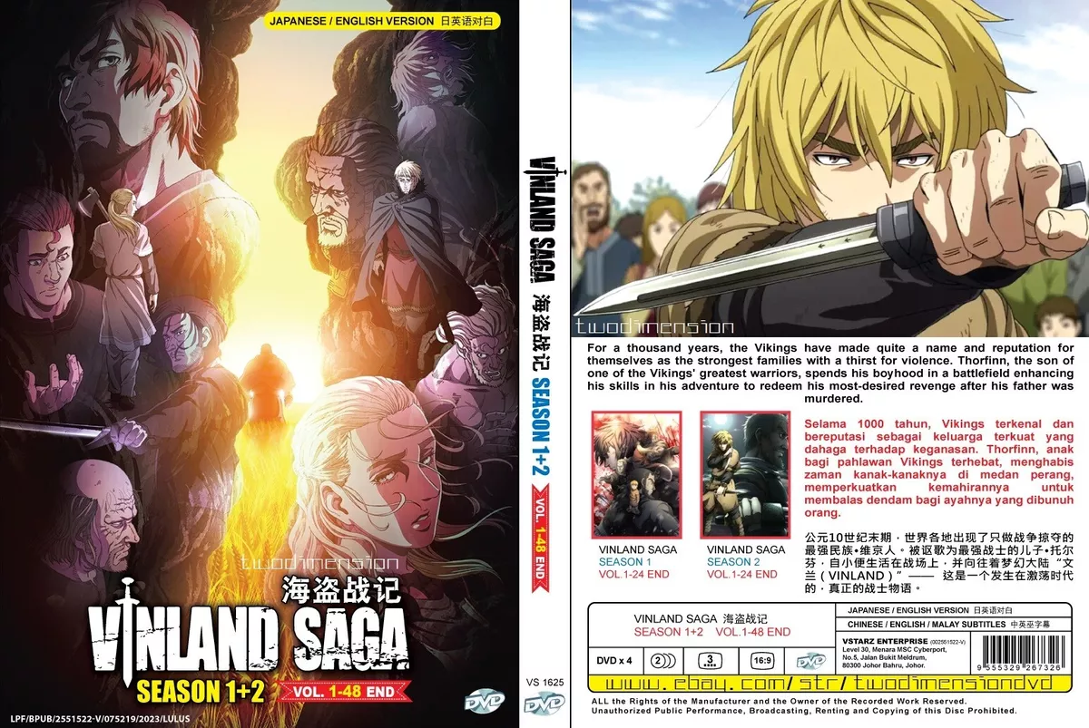 ANIME DVD~ENGLISH DUBBED~Vinland Saga Season 1+2(1-48End)All region+GIFT