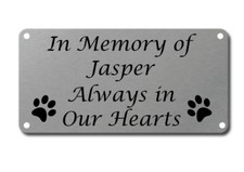 Personalised Pet Memorial Name Plate Grave marker Garden Memorial Dog Cat Urn