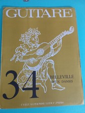 Belleville 2 Dances For Classical Guitar Rare Vintage Sheet Music