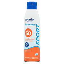 Equate Sport Broad Spectrum Sunscreen Spray, SPF 50, 5.5 oz