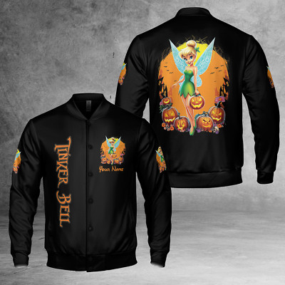 Personalized Princess Character Tinkerbell With Horror Pumpkin Jacket