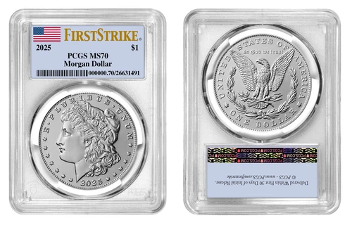 2025 Morgan Silver Dollar $1 PCGS MS70  First Strike  #2