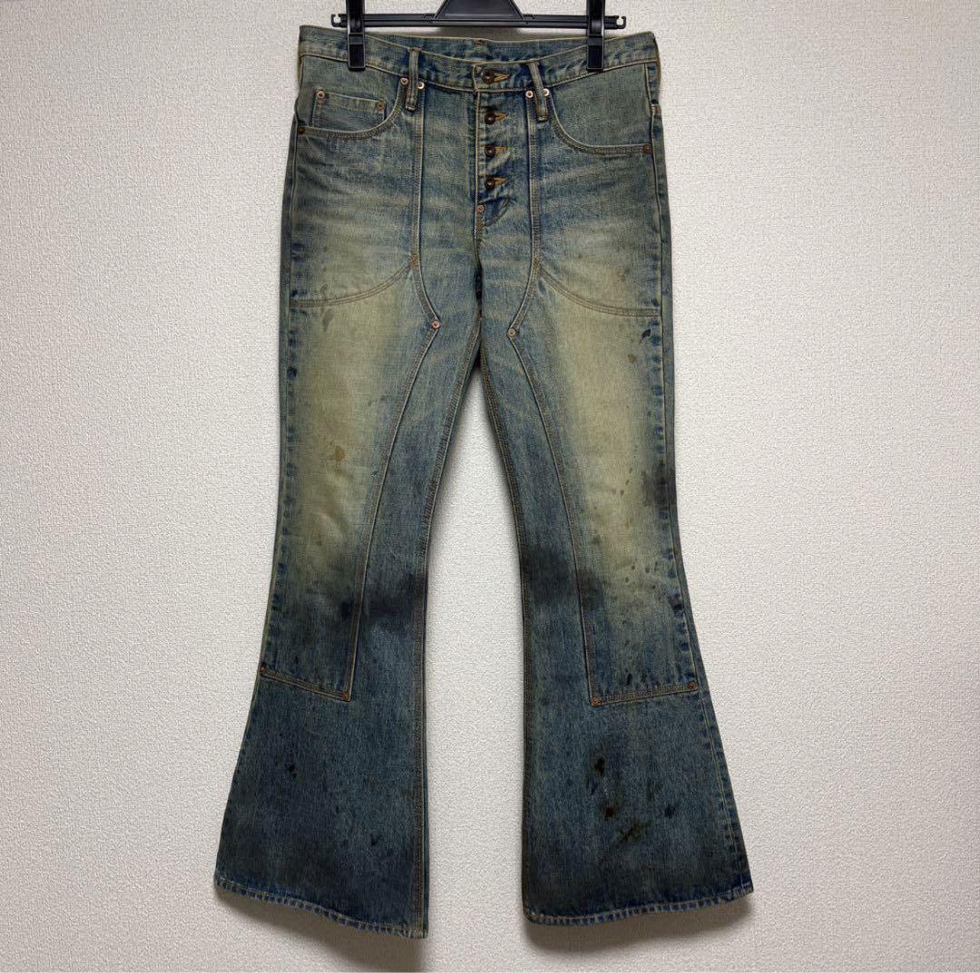 Masterpiece Sugarhill 21AW Oil Fade Bell Bottom Denim Pants 32 