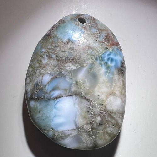 Larimar Crystal Cabochon Pendant For Jewelry Making - Picture 5 of 10