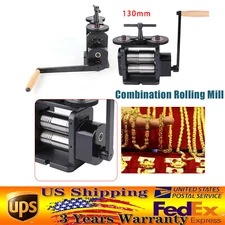 130mm Manual Combination Rolling Mill Machine Strip Slice Semi-circle Jewel Tool