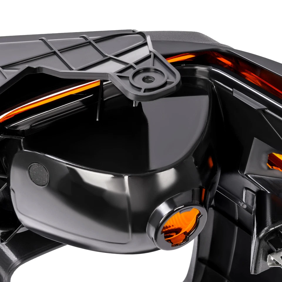 Ajuste para 08-14 Ford E150 E250 E350 bisel de ajuste de faros con luz de estacionamiento derecha derecha derecha derecha Foto 3 de 4