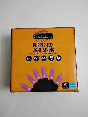 Celebrations Purple 100 bulb LED Halloween String Lights - Photo 1/4