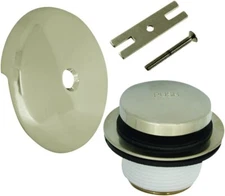 DANCO Overflow Plate and Touchtoe Stopper Kit 89237 - Brushed Nickel 