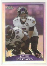 JOE FLACCO REFRACTOR 2009 TOPPS CHROME TC81 81 BALTIMORE RAVENS