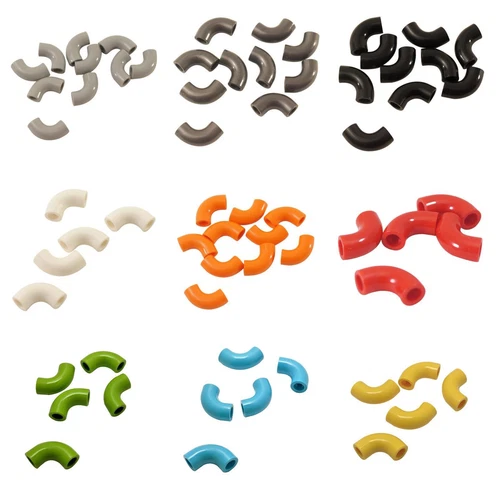 LEGO Brick, Round 1 x 1 d. 90 degr Elbow Macaroni - MPN 25214 - Multiple Colors