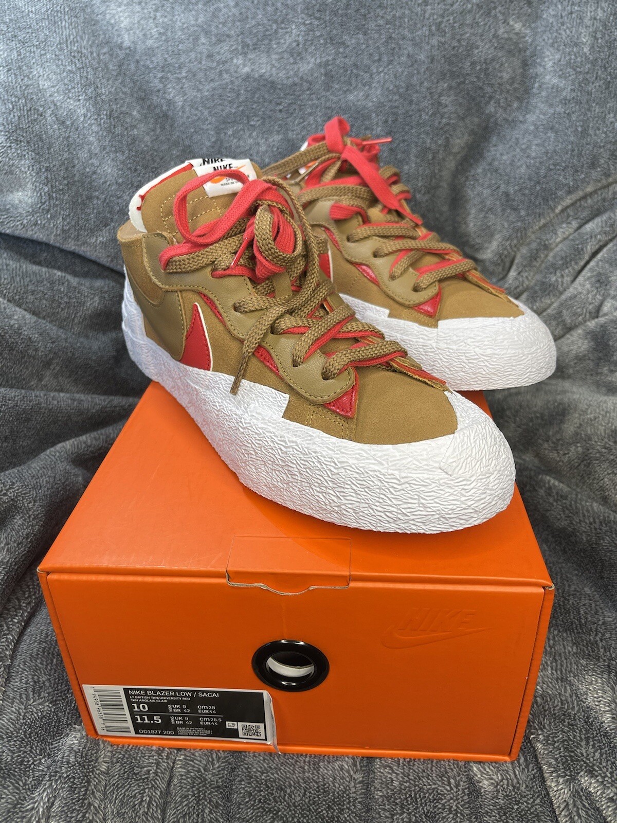 SACAI X NIKE Taglia 10 Nike Sacai x Blazer marrone basso britannico