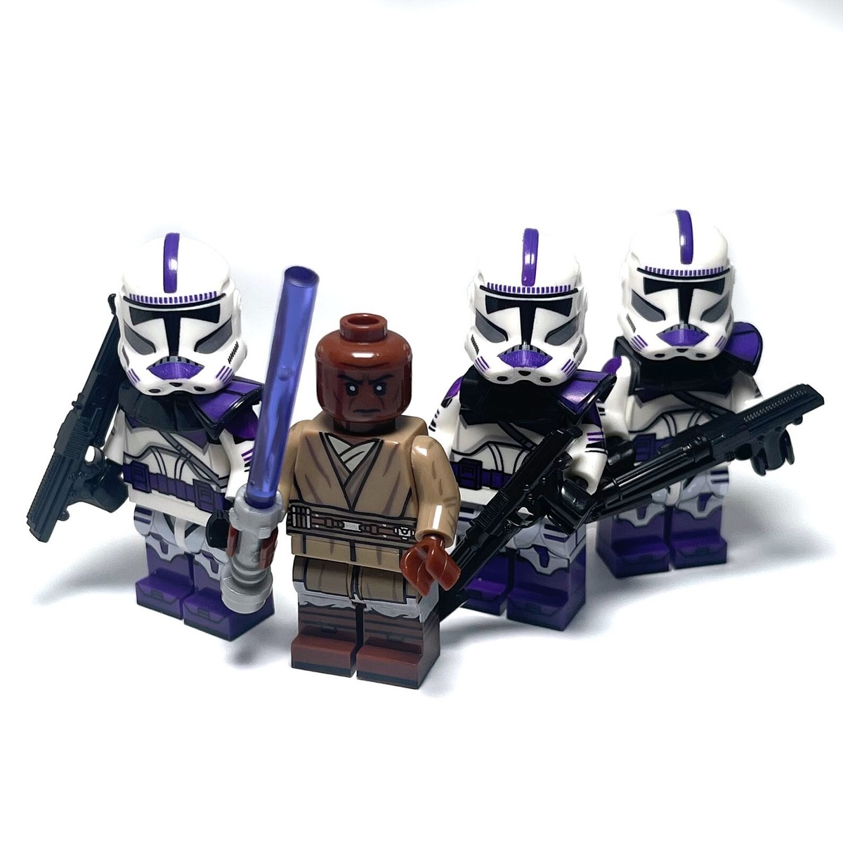 Custom Mace Windu Lego 187th Legion Purple Clone Troopers Star