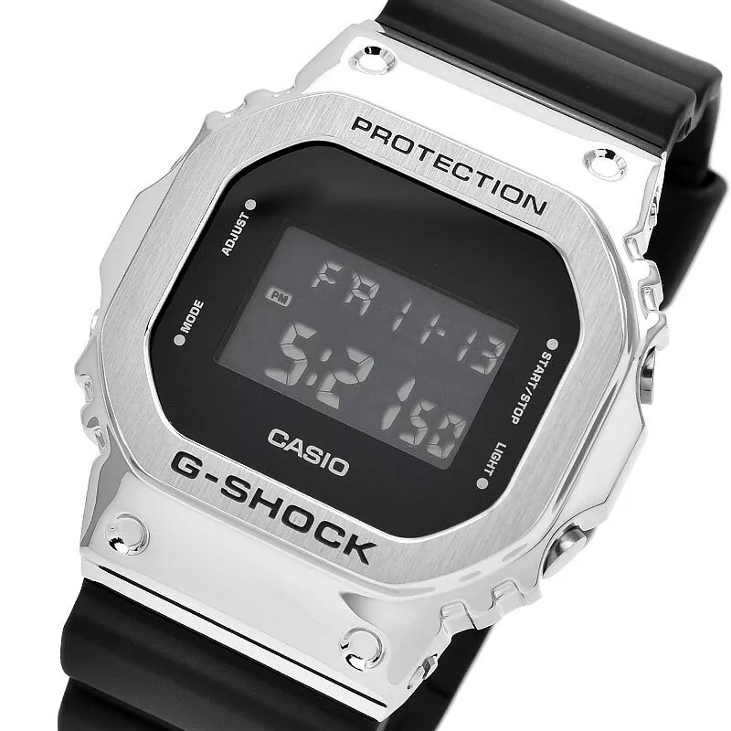 CASIO G-SHOCK GM-5600-1JF Metal Bezel Silver & Black Watch GM-5600-1 Men's