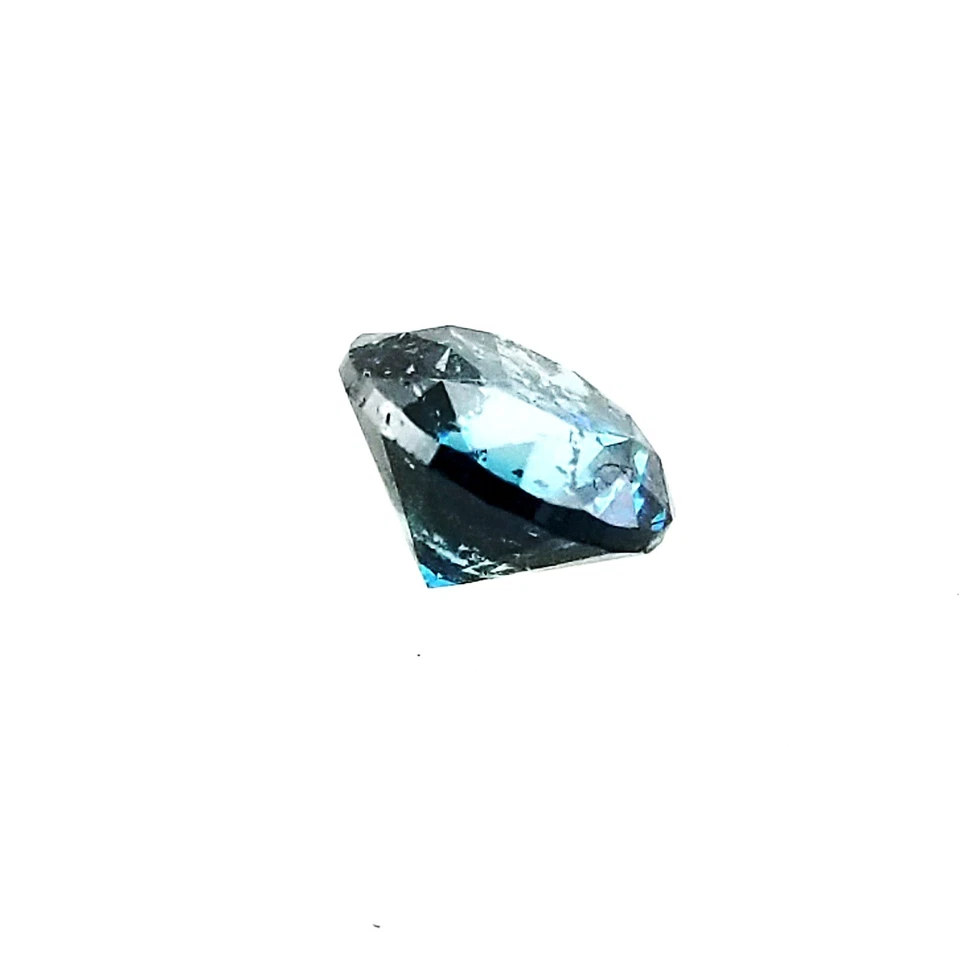 Diamante Real Elegante Color Azul Profundo Natural Corte Redondo Suelto 0.84 CT I1 Claridad Foto 3 de 4