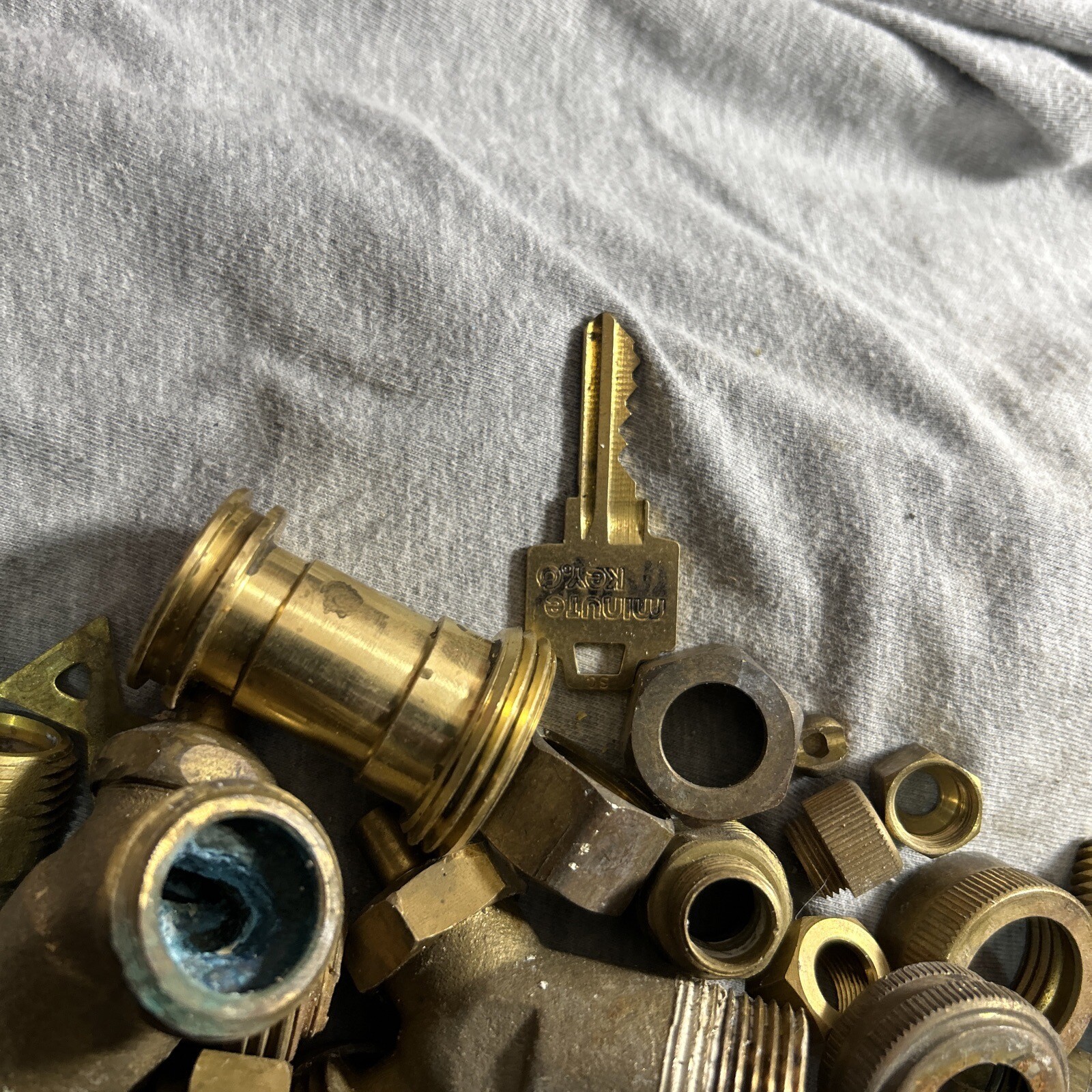 Scrap Brass and Brass Irony 6lbs 8 Oz Steampunk Art Repurpose Pipe fittings General