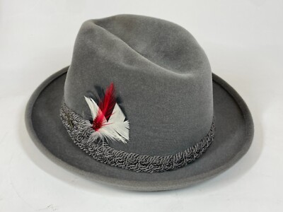 John B Stetson Sovereign Canada Gray Felt Classic Mens Fedora Hat