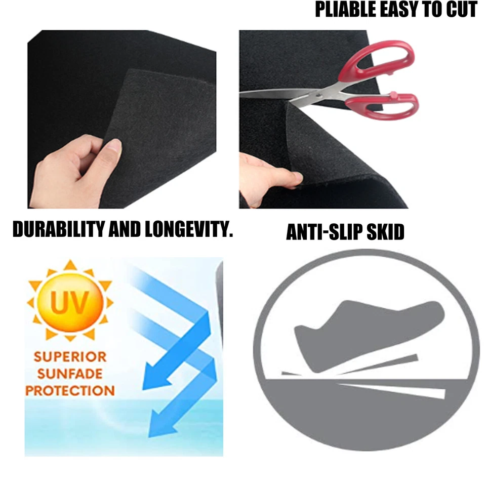 Camper Van Lining Carpet Marine Auto Upholstery Trunk Roof Floor Rugs Underlay - image 4 of 4