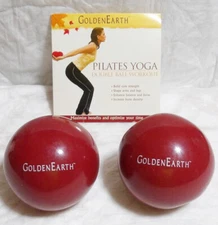 PILATES YOGA DOUBLE BALL WORKOUT - DVD AND TWO BALLS - GOLDEN EARTH