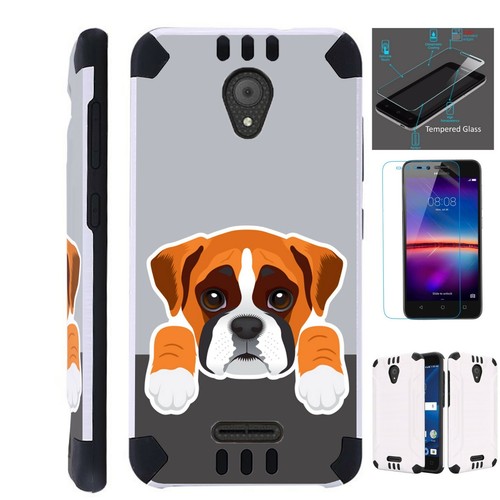COMBATGUARD For TCL A1 / Alcatel Insight Phone Case Cover +TEMPERED GLASS R18 - Photo 3 sur 9