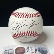 Michael Jordan Signed Baseball Autograph W/ COA Chicago Bulls #23