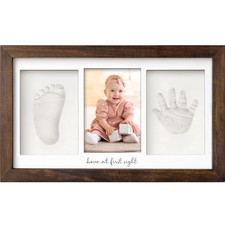 Baby Hand and Footprint Kit - Clay Handprint Keepsake Frame, Newborn Nursery Pic
