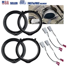 Car 4 Door Speaker Wire Harness Adapter Spacer Rings For Honda Accord 2010-2017
