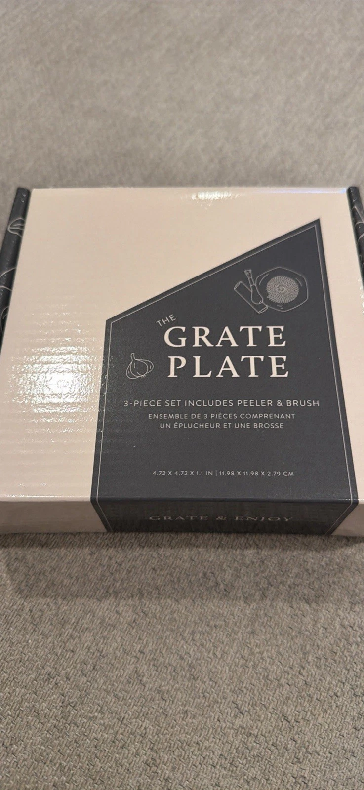 The Grate Plate Ceramic Grating Plate Brush Peeler Garlic Ginger Nutmeg Green