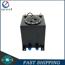 Racing/Drift 2.5 Gallon Black Coated Fuel Cell Gas Tank Level Sender Aluminum